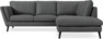 Madison - 2-sits soffa med divan höger - Grå