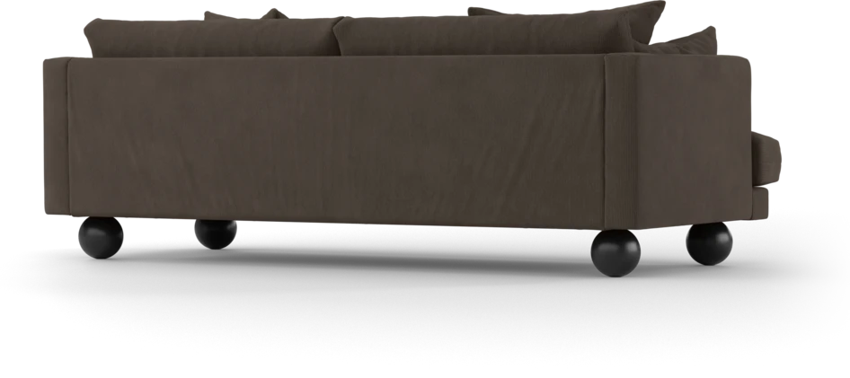 Harper - 3-sits soffa, hel dyna - Brun