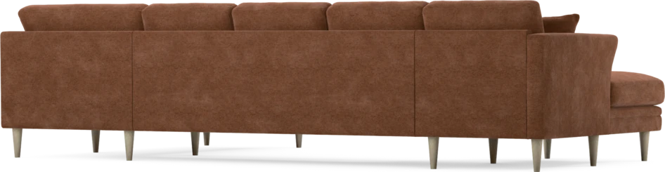 Eden - 3-sits soffa med schäslong vänster och divan höger - Orange