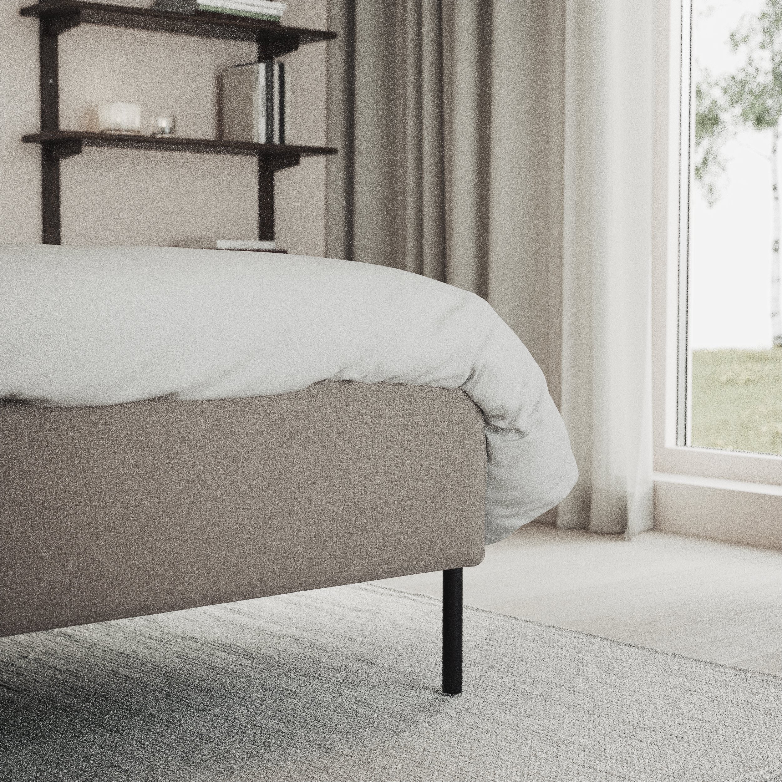 Delux Exclusive - Kontinentalsäng, enkelsäng 120 cm med bäddmadrass och sängben - inspiration