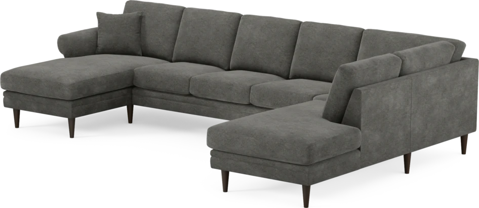 Eden - 3-sits soffa med schäslong vänster och divan höger - Grå