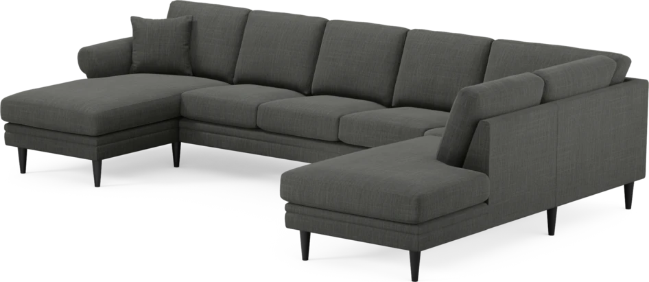 Eden - 3-sits soffa med schäslong vänster och divan höger - Grå