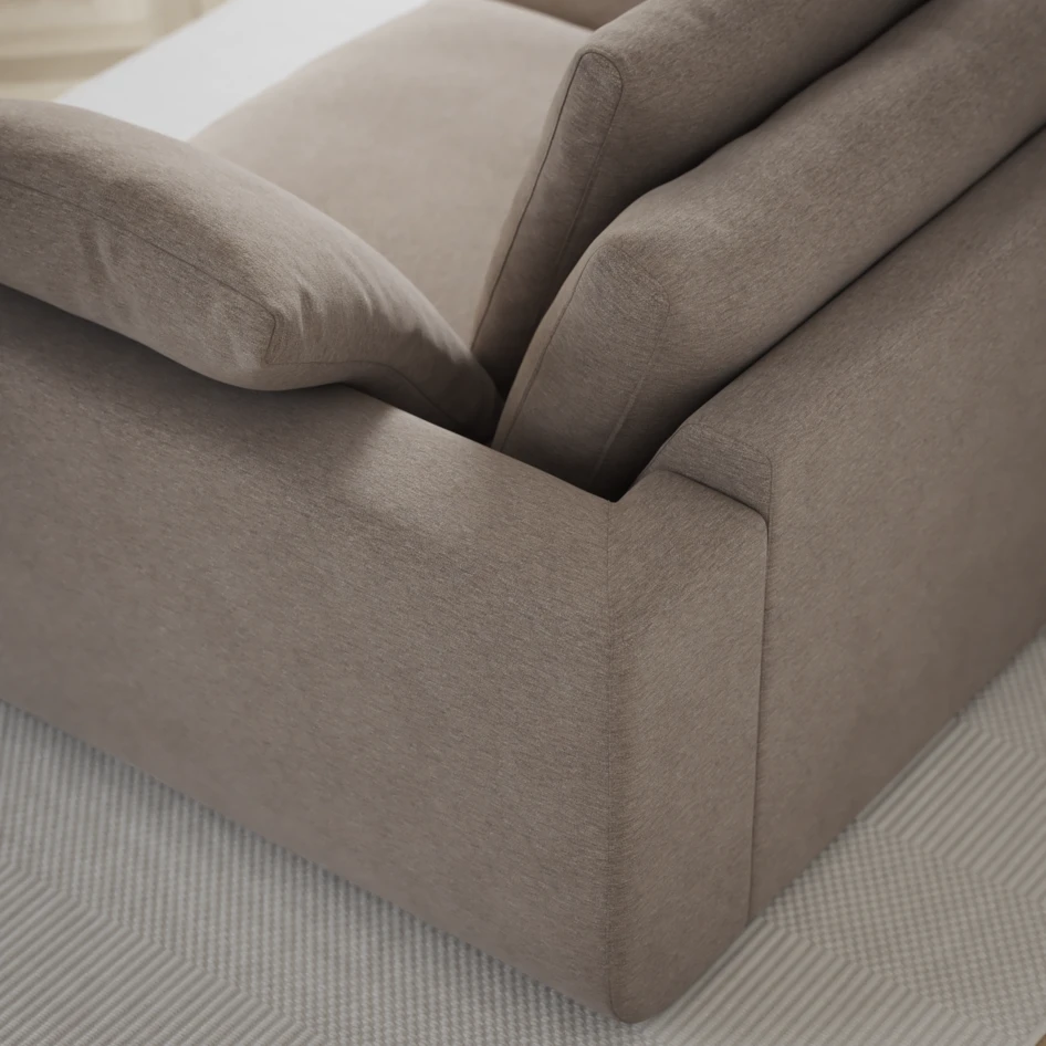 Amie - 3-sits med divan höger - Beige