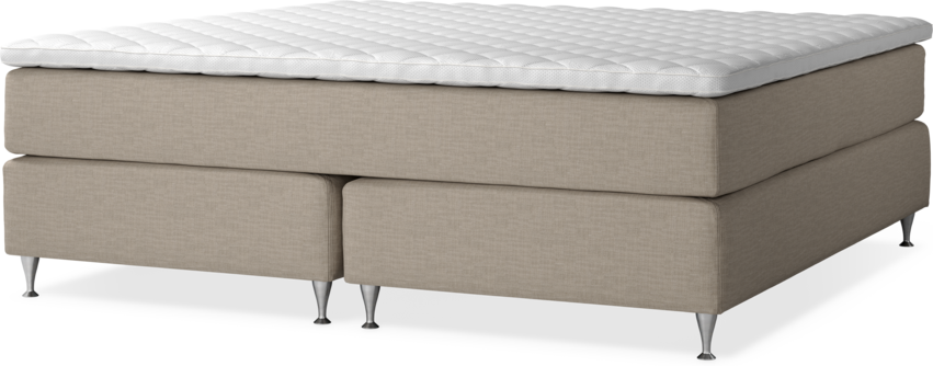 Delux Exclusive - Kontinentalsäng, dubbelsäng med bäddmadrass - Beige