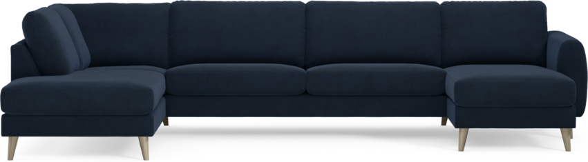 Bridge - 3-sits soffa med divan vänster och schäslong höger - Blå