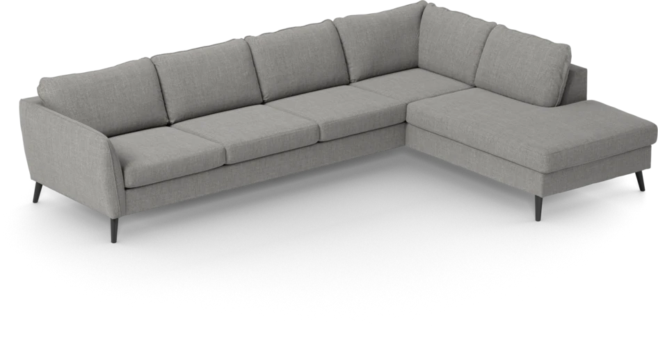 County - 3-sits soffa med divan höger - Grå