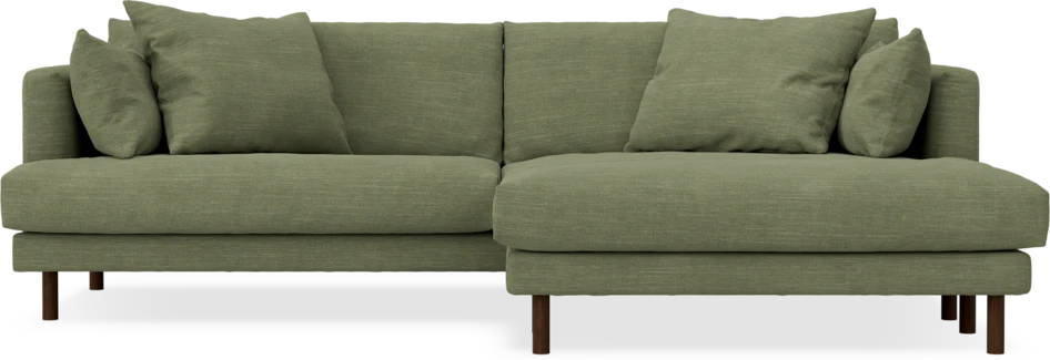 Harper - 4-sits med schäslong XL höger - Grön