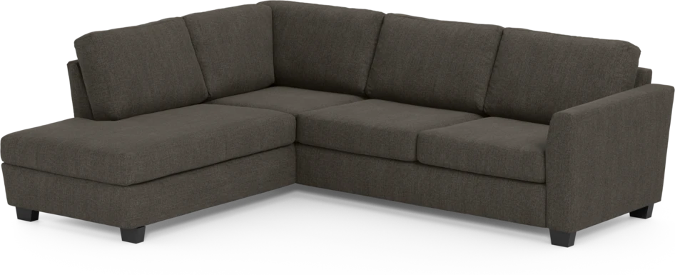 Friday - 2,5-sits soffa med divan vänster - Brun