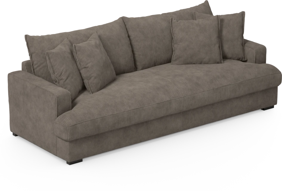 Mila - 4-sits soffa, hel dyna - Brun