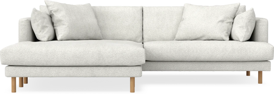 Harper - 4-sits med schäslong XL vänster - Vit
