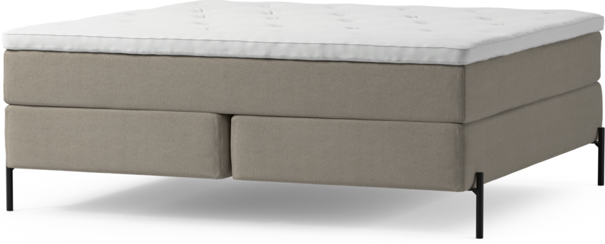 Delux Dream - Kontinentalsäng, dubbelsäng med bäddmadrass och sängben - Beige