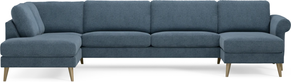 Bridge - 3-sits soffa med divan vänster och schäslong höger - Blå