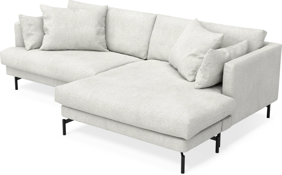 Harper - 4-sits med schäslong XL höger - Vit