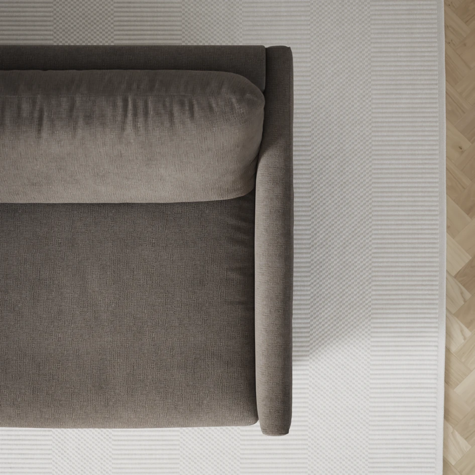 Madison - 2-sits soffa med divan höger - Brun