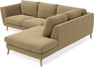 Madison - 2-sits soffa med divan höger - Brun