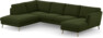 Madison Lux - 2-sits soffa med divan vänster och schäslong höger - Grön