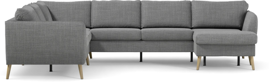 County - Hörnsoffa, 2+3-sits med schäslong höger - Grå