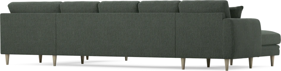 Eden - 3-sits soffa med schäslong vänster och divan höger - Grön