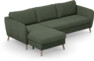 County - 3-sits soffa med flyttbar schäslong - Grön