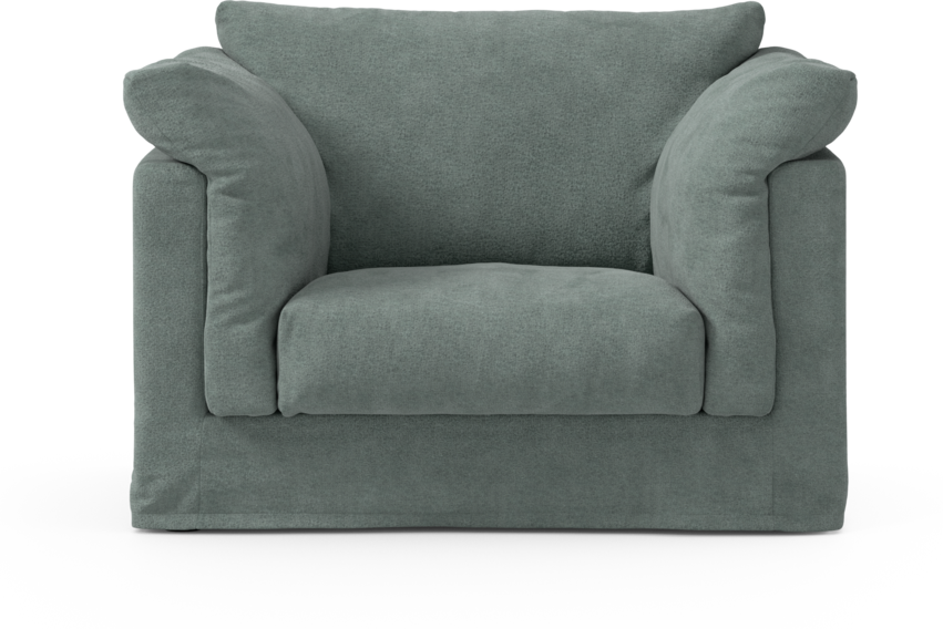 Cherrie - Fåtölj med kappa - Blå