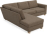 Friday - 2,5-sits soffa med divan vänster - Brun