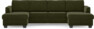 Friday - 2-sits soffa med två schäslonger - Grön