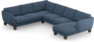 Madison Lux - Hörnsoffa med schäslong höger - Blå