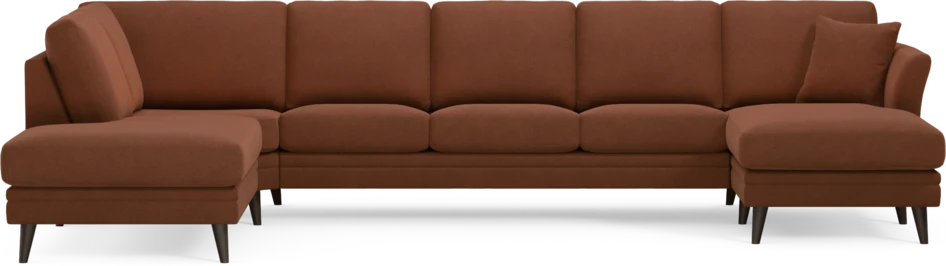 Eden - 3-sits soffa med divan vänster och schäslong höger - Orange
