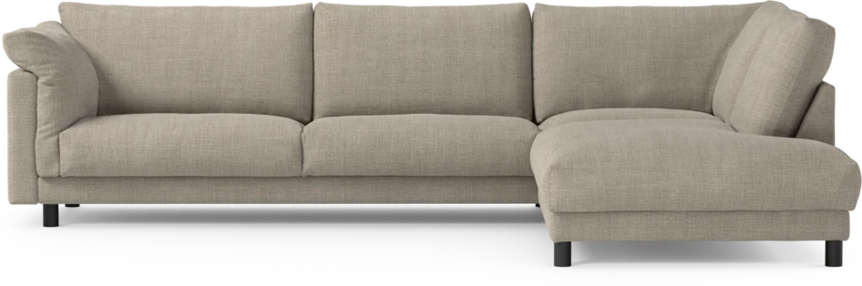 Cherrie - 3-sits soffa med divan höger, fast klädsel - Beige