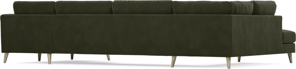 Bridge - 3-sits soffa med divan vänster och schäslong höger - Grön