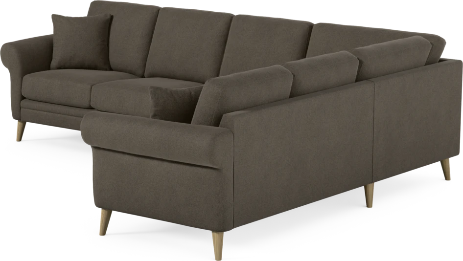 Eden - Hörnsoffa, 3+2-sits - Brun