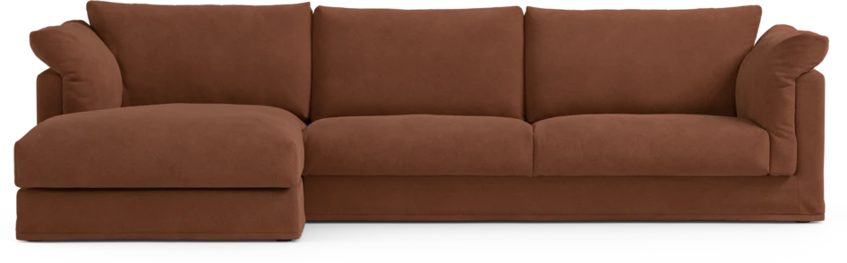 Cherrie Klädsel - Klädsel till 3-sits soffa med schäslong vänster - Orange