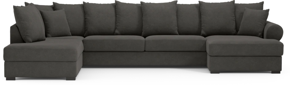 Town - 3-sits soffa med divan vänster och schäslong höger - Brun