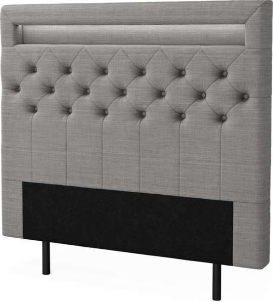 New York led - Sänggavel, 90-210 cm - Grå