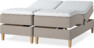 Delux Dream - Ställbar säng, dubbelsäng med bäddmadrass - Beige