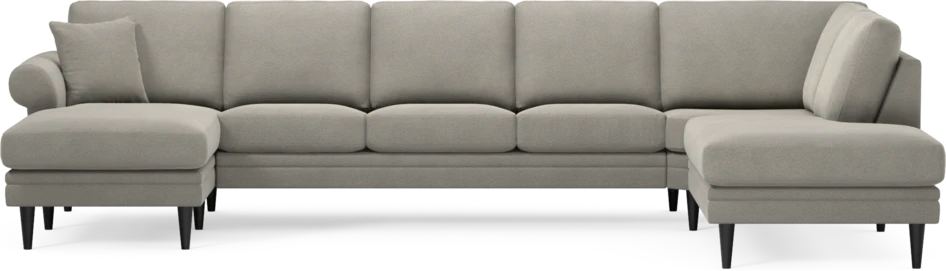 Eden - 3-sits soffa med schäslong vänster och divan höger - Grå