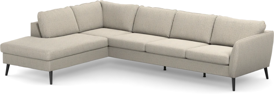 County - 3-sits soffa med divan vänster - Beige