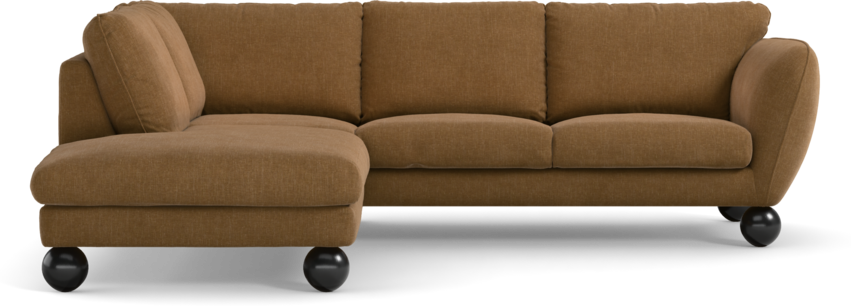 Madison Lux - 2-sits soffa med divan vänster - Brun