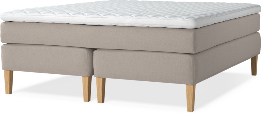 Delux Sense - Kontinentalsäng, dubbelsäng med bäddmadrass - Beige