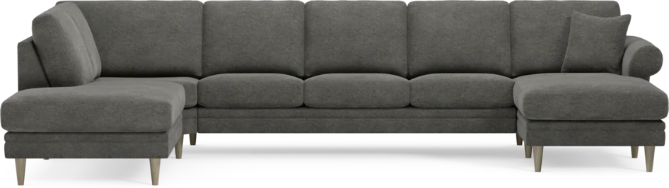 Eden - 3-sits soffa med divan vänster och schäslong höger - Grå