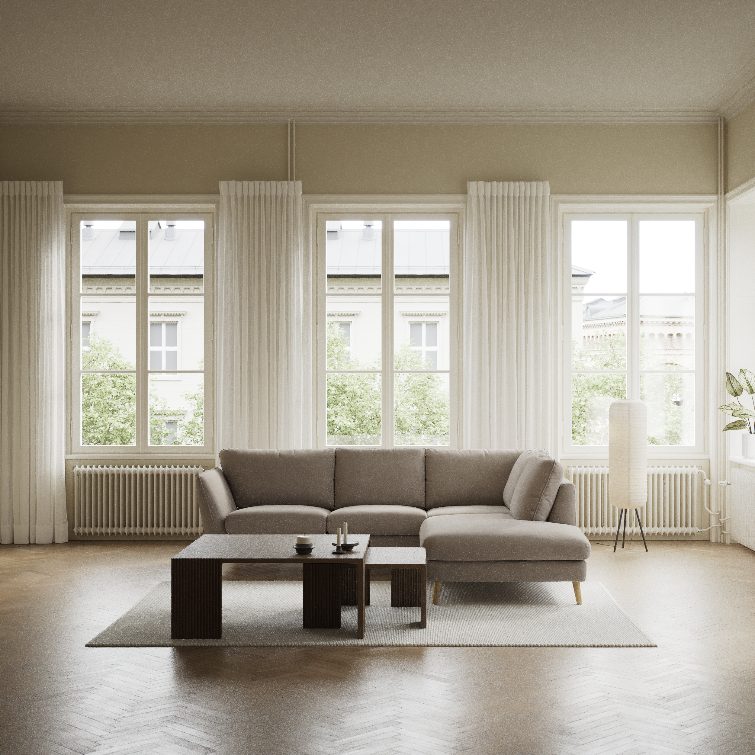 Madison, 2-sits soffa med divan höger