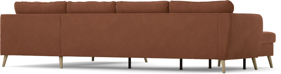 County - 3-sits soffa med schäslong vänster och divan höger - Orange