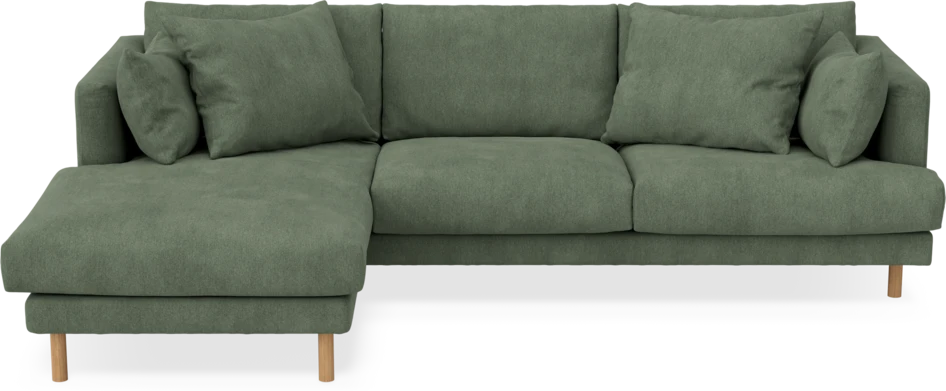 Harper - 4-sits med schäslong vänster - Grön