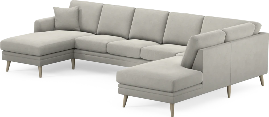 Eden - 3-sits soffa med schäslong vänster och divan höger - Grå