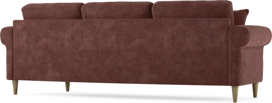 Eden - 3-sits soffa svängd - Röd