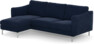 Madison Lux - 2-sits soffa med schäslong vänster - Blå