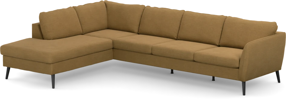 County - 3-sits soffa med divan vänster - Gul