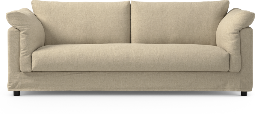 Cherrie - 3-sits soffa, hel dyna och kappa - Beige