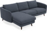 Madison Lux - 2-sits soffa med schäslong vänster - Blå