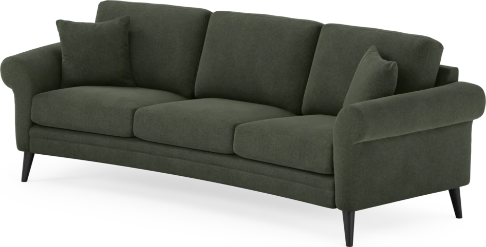 Eden - 3-sits soffa svängd - Grön